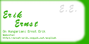 erik ernst business card